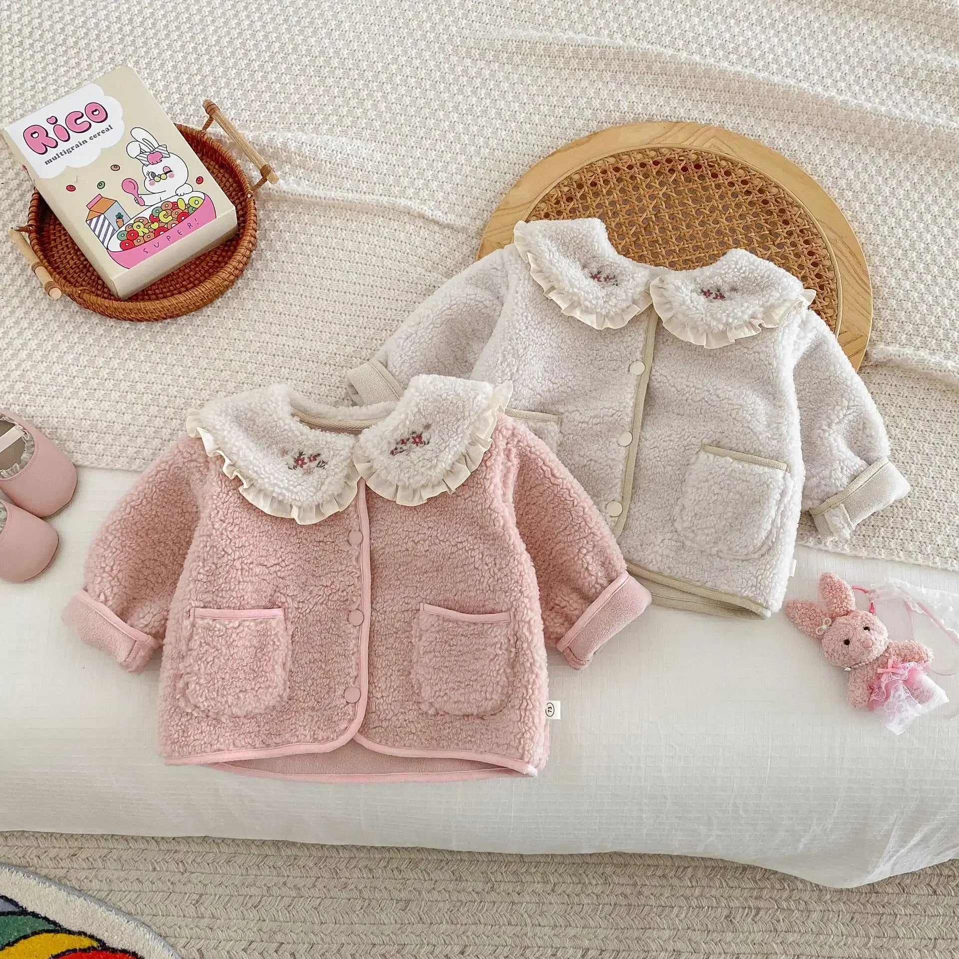 Girls Plush Peter Pan Jacket