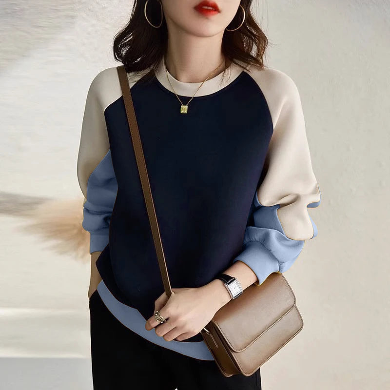 Elegant Patchwork Sweatshirt