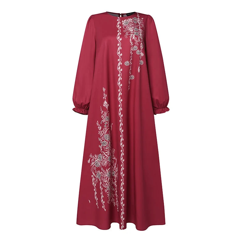 Floral Muslim Eid Abaya