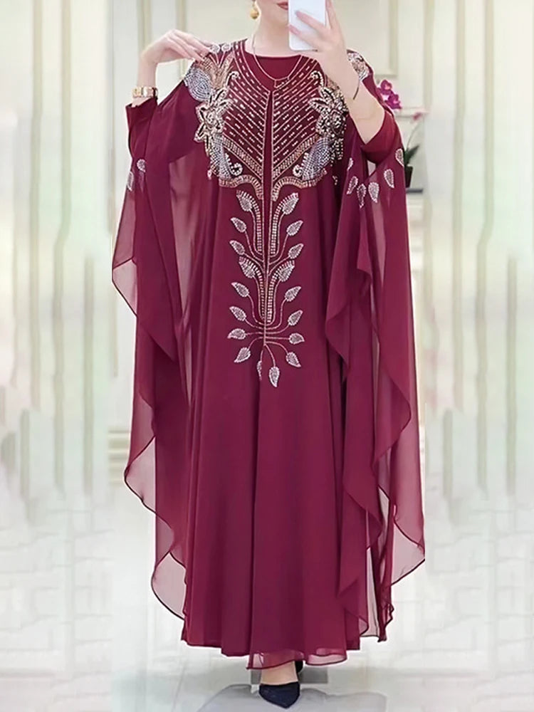 Chiffon Boubou Abaya 2-Piece Set