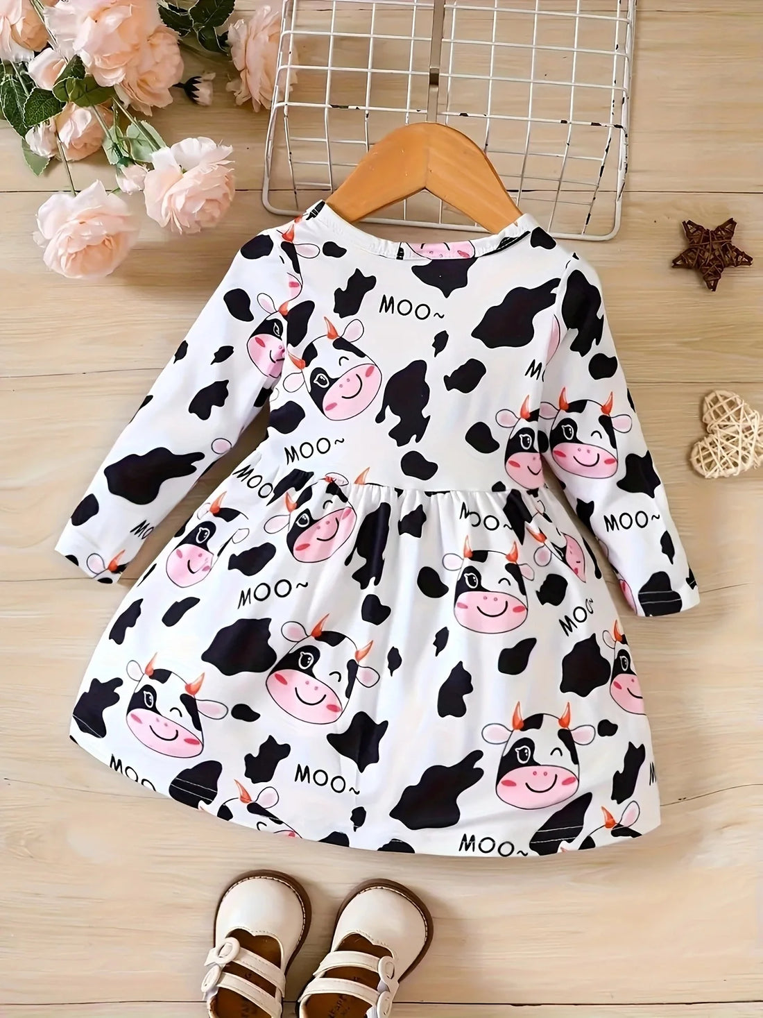 Baby Girl Print Long Sleeve Dress