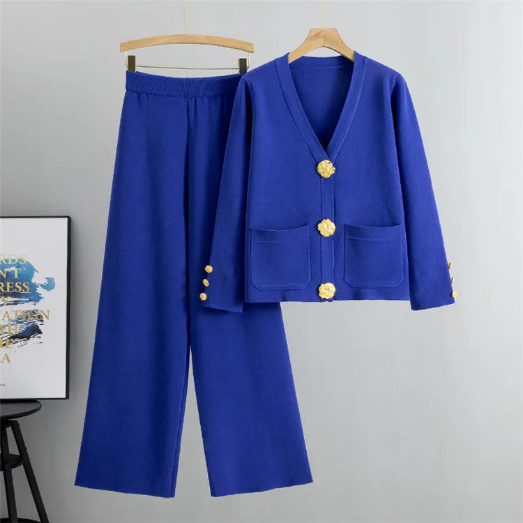 Women's Knit Sweater Pant Set