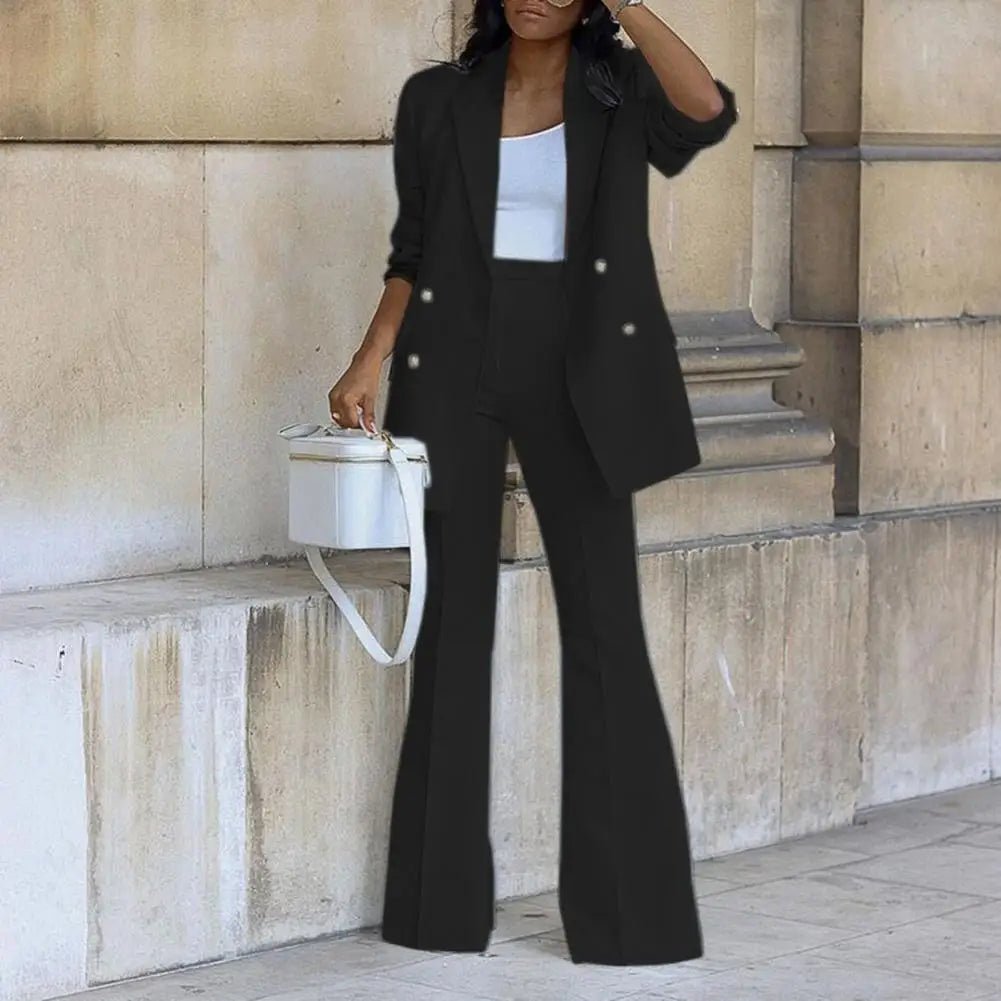 Women's Double-Breasted Coat Set