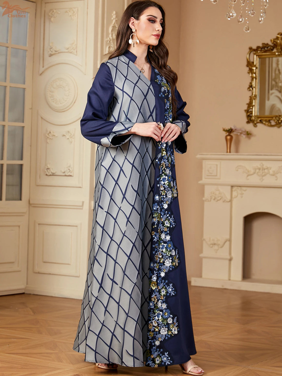 Ramadan Sequined Embroidery Abaya