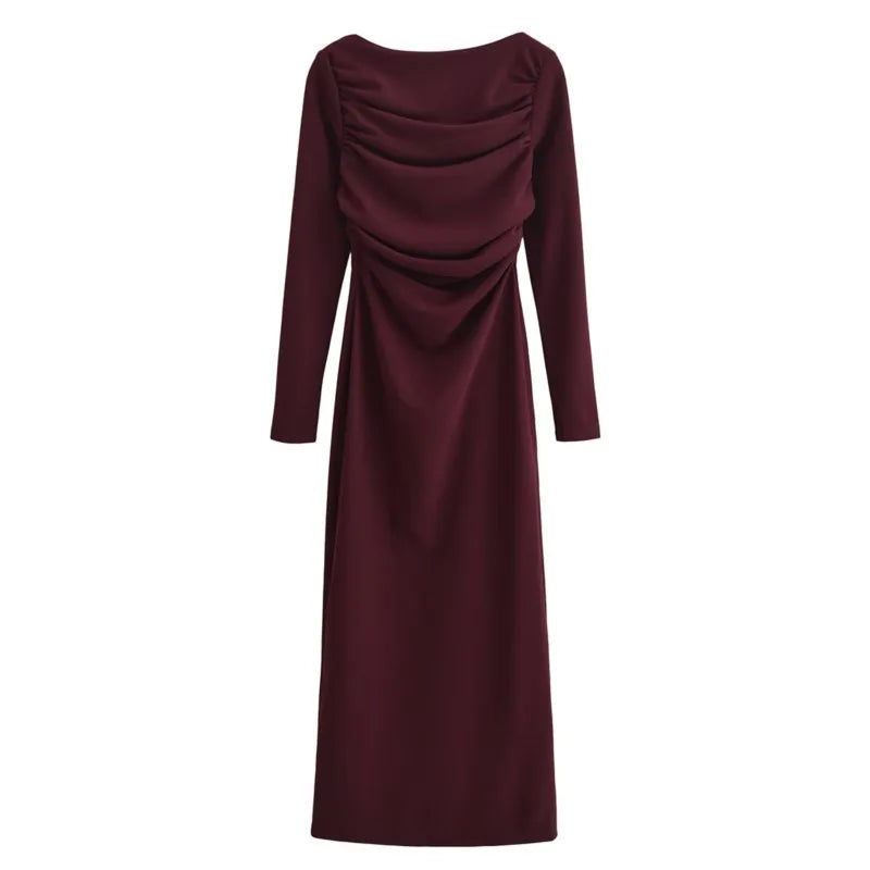 Backless Drooping Midi Dress