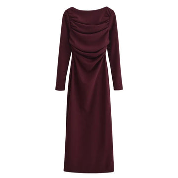 Backless Drooping Midi Dress