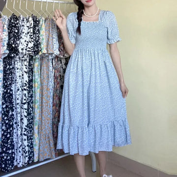 Spring Summer Chiffon A-Line Dress