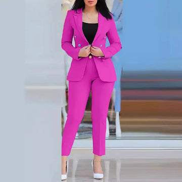 Women Office Blazer Pants Set
