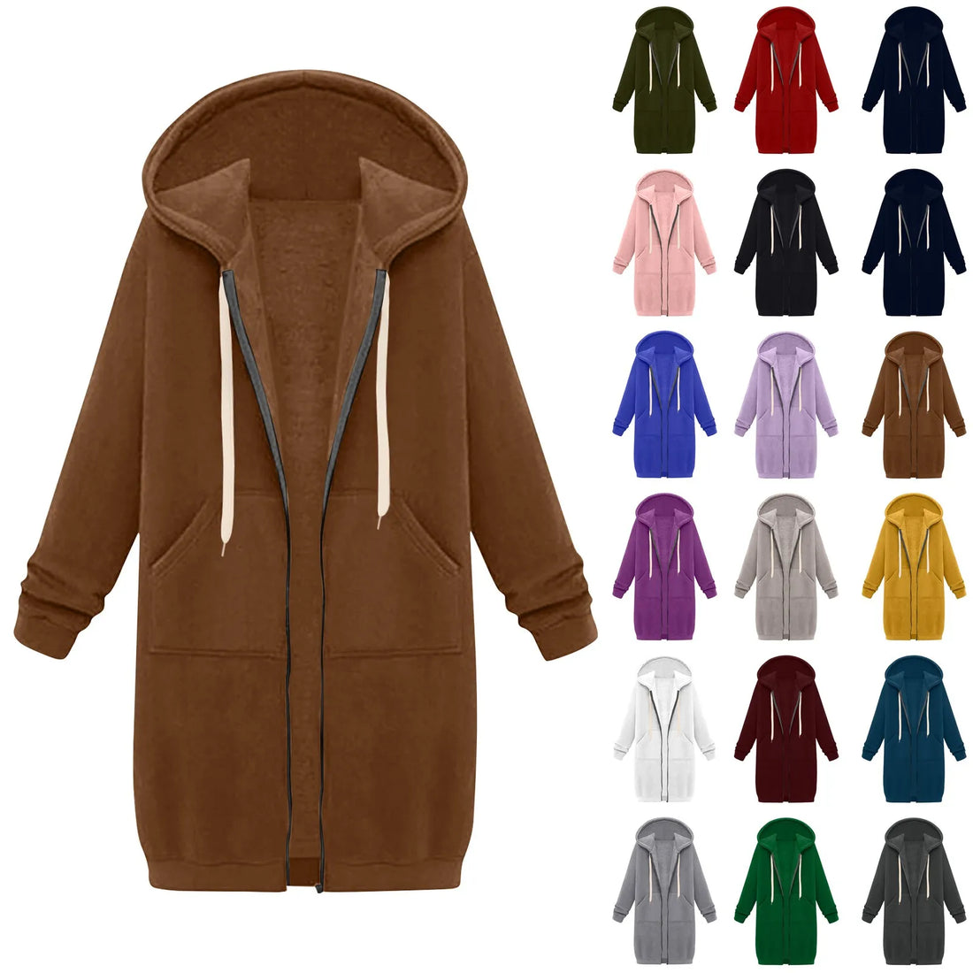 New Women's Oversized Zip-Up Hoodie