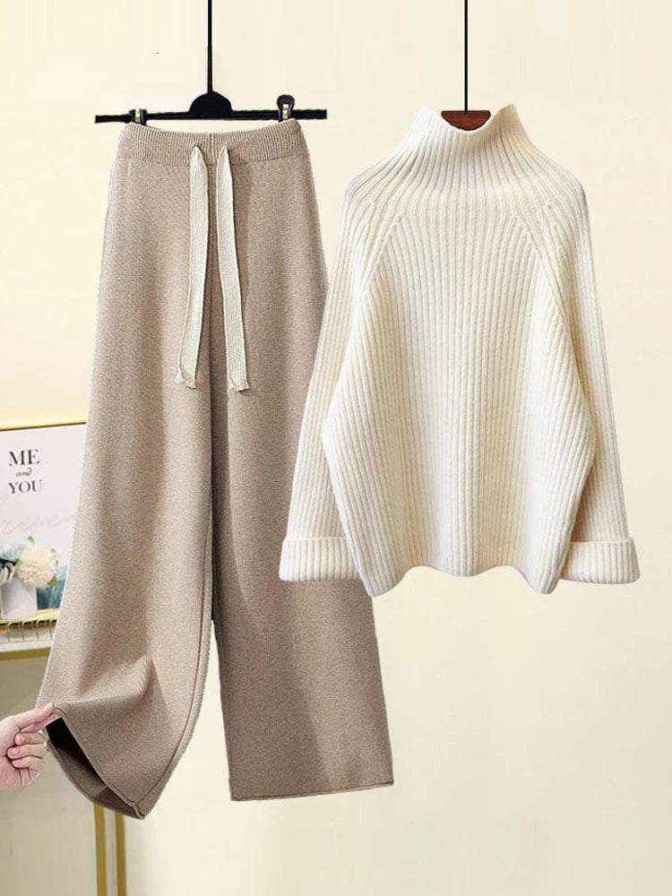 Women's Knitted Sweater & Pant Set