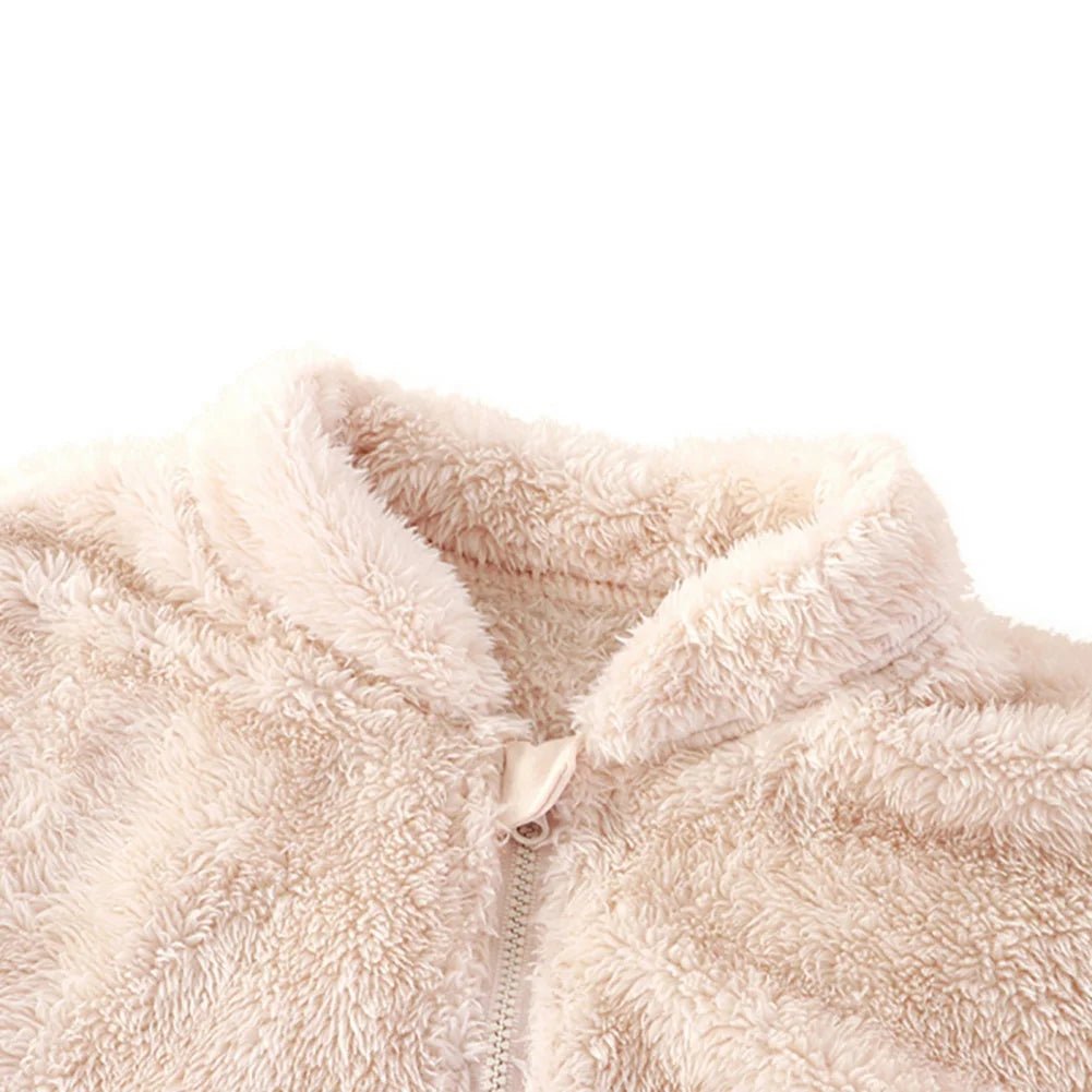 Fall Winter Baby Coral Fleece Set