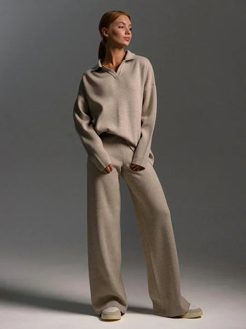 Winter Knitted Sweater & Pants Set