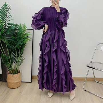 Pleated Long Loose Dress