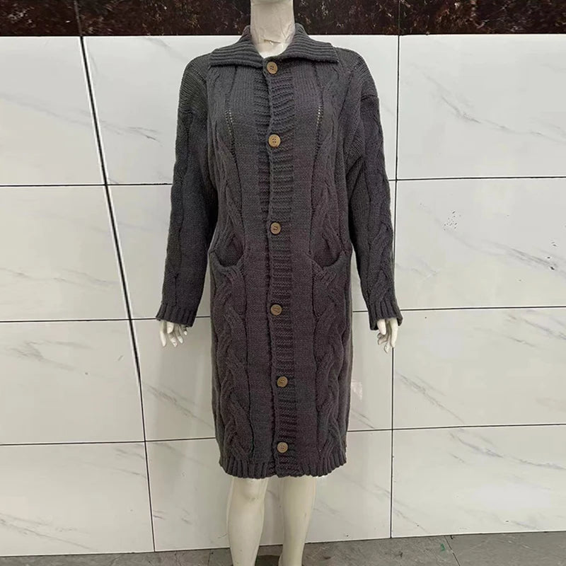 Twist Knit Long Sleeve Cardigan