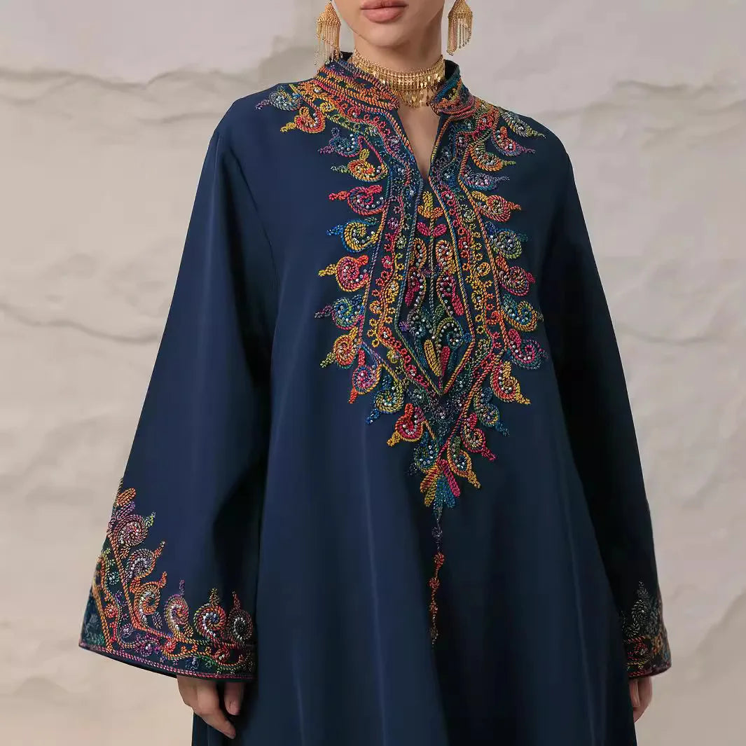 Embroidered Muslim Eid Party Dress