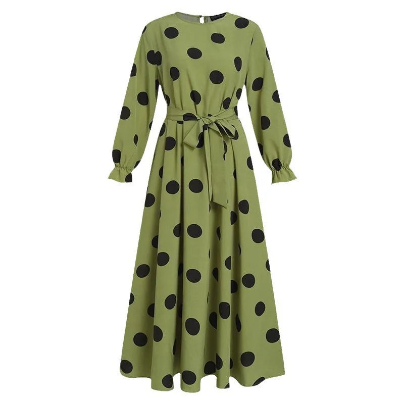 Muslim Polka-Dot Swing Dress