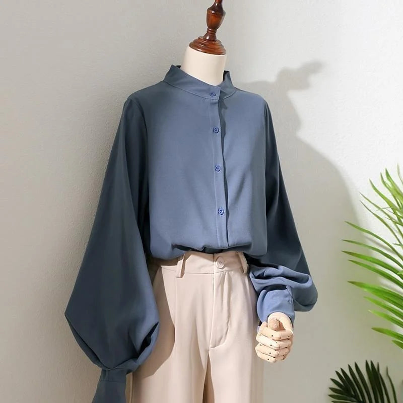 Women Lantern Sleeve Blouse