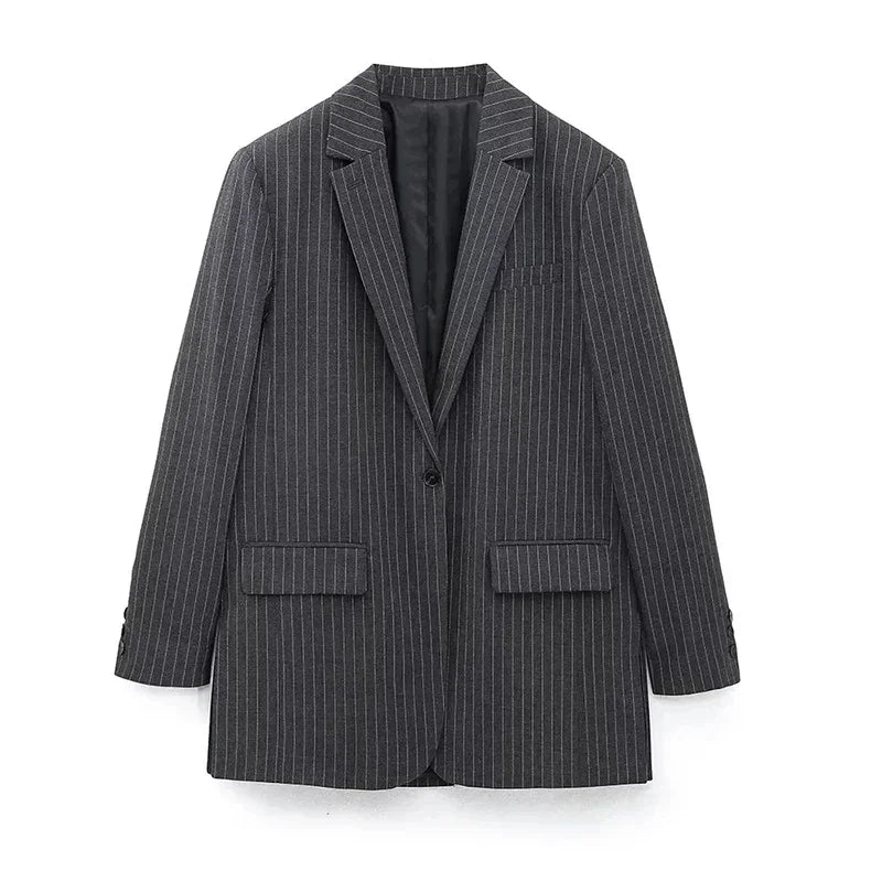 Women's Striped Blazer Set
