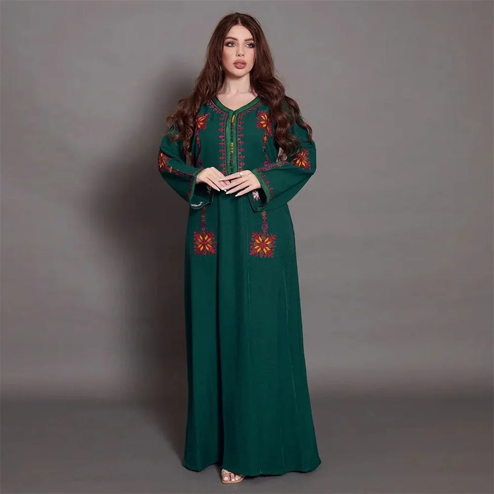 Arabic Embroidery Ramadan Abaya