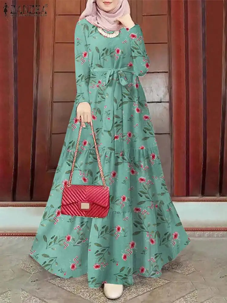 ZANZEA Muslim Hijab Long Dress
