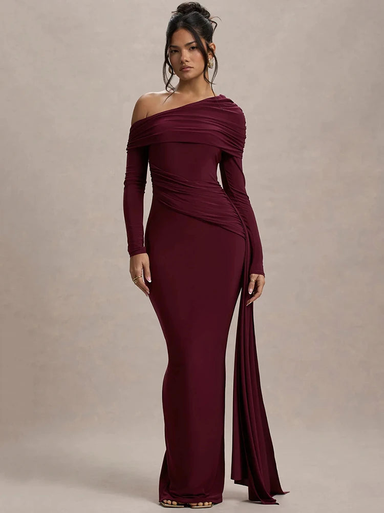 Skew Collar Bodycon Dress