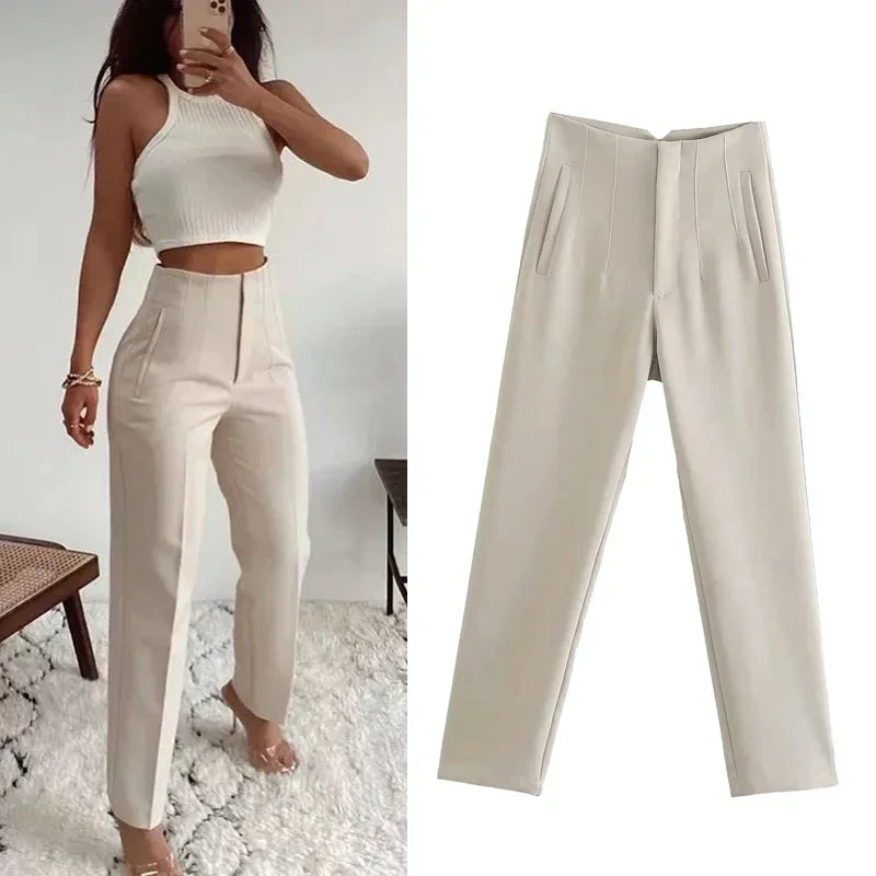 Women High Waist Pencil Pants