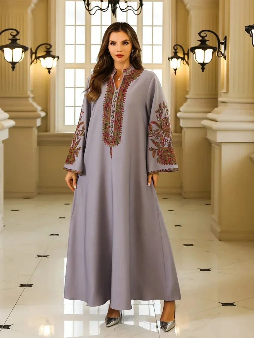 Embroidery Muslim Party Dress