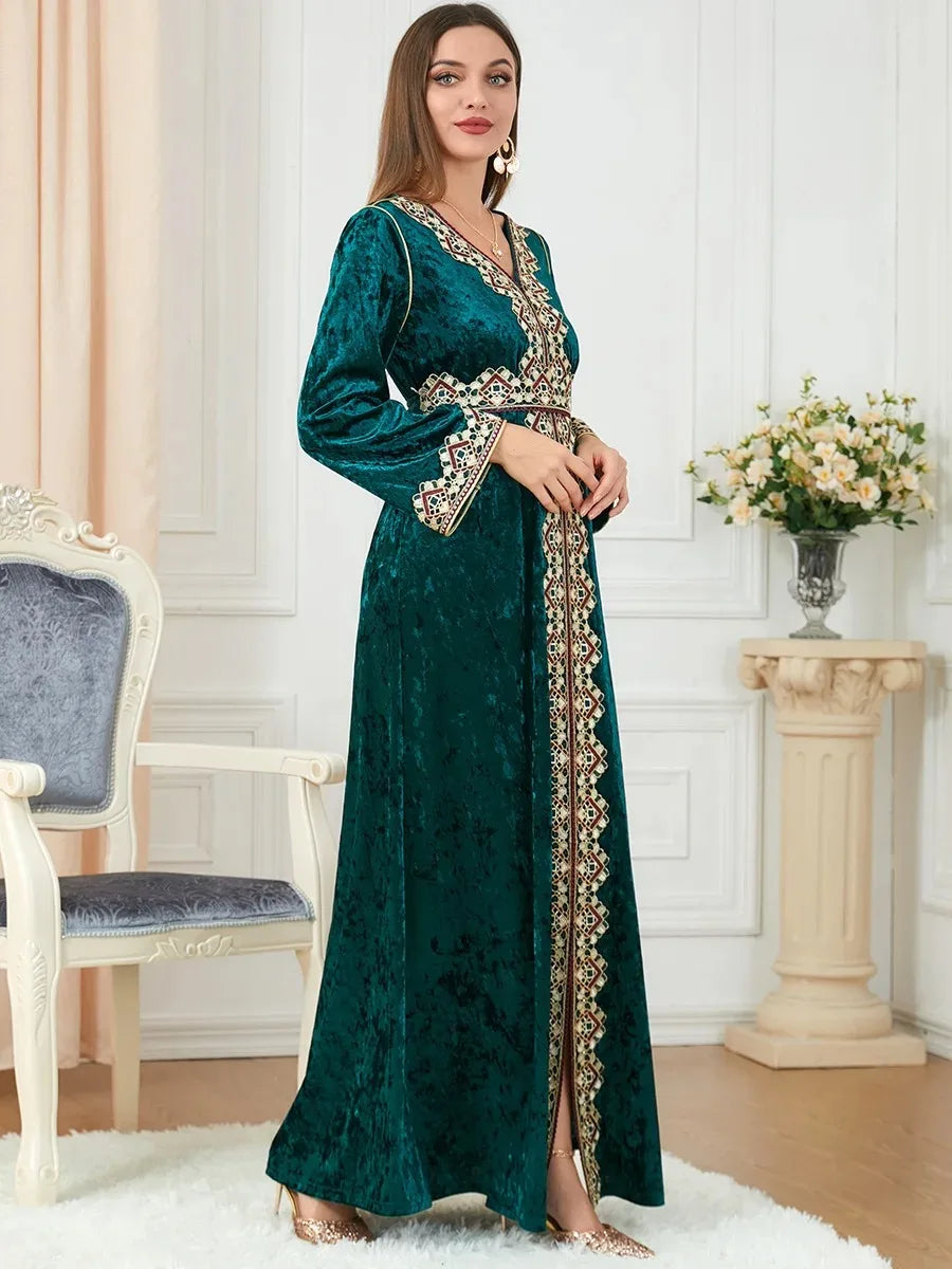 Dubai Velvet Muslim Kimono