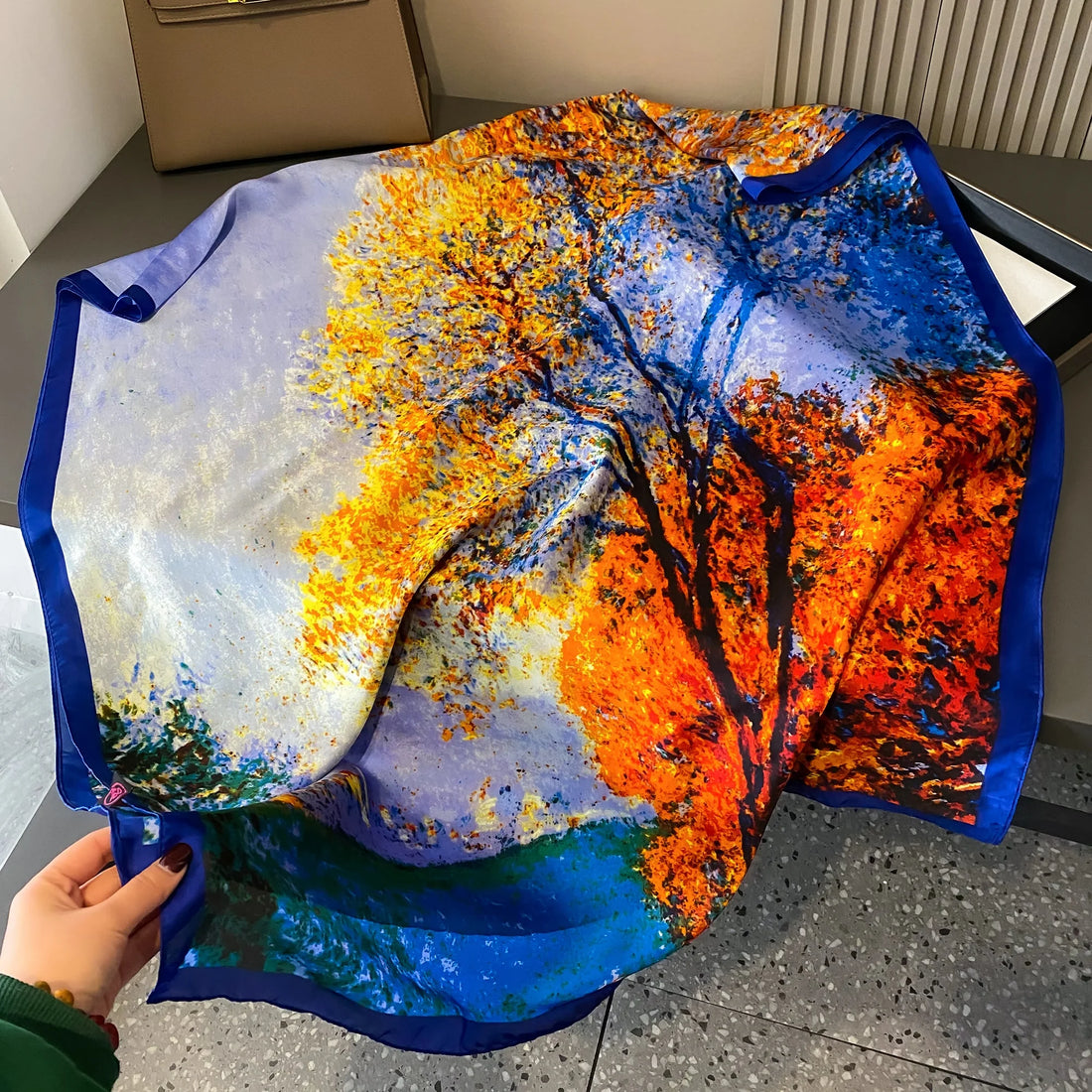 Women Luxury Silk Summer Scarf