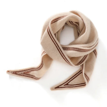 Women Cashmere Diamond Knit Scarf