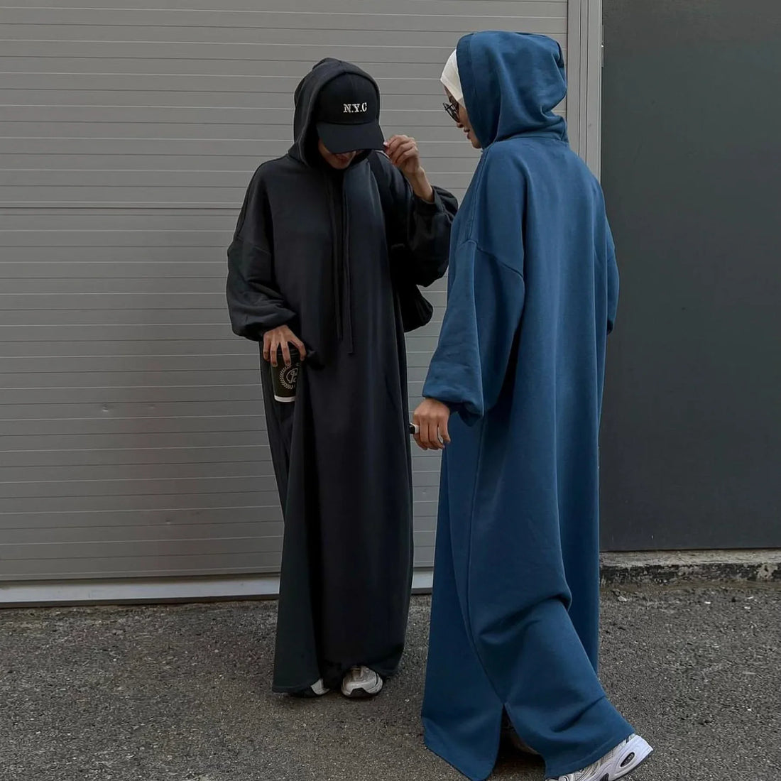 Hooded Casual Abaya Dress