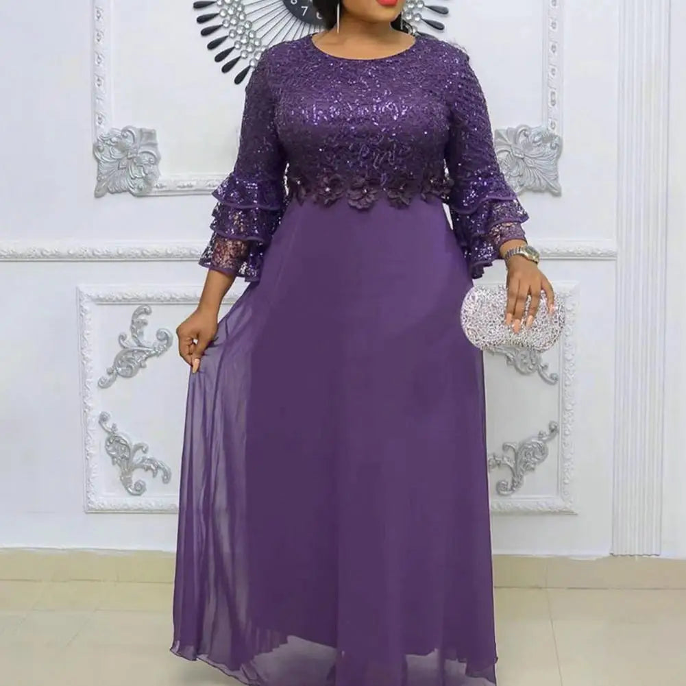 African Ankara Lace Wedding Dress