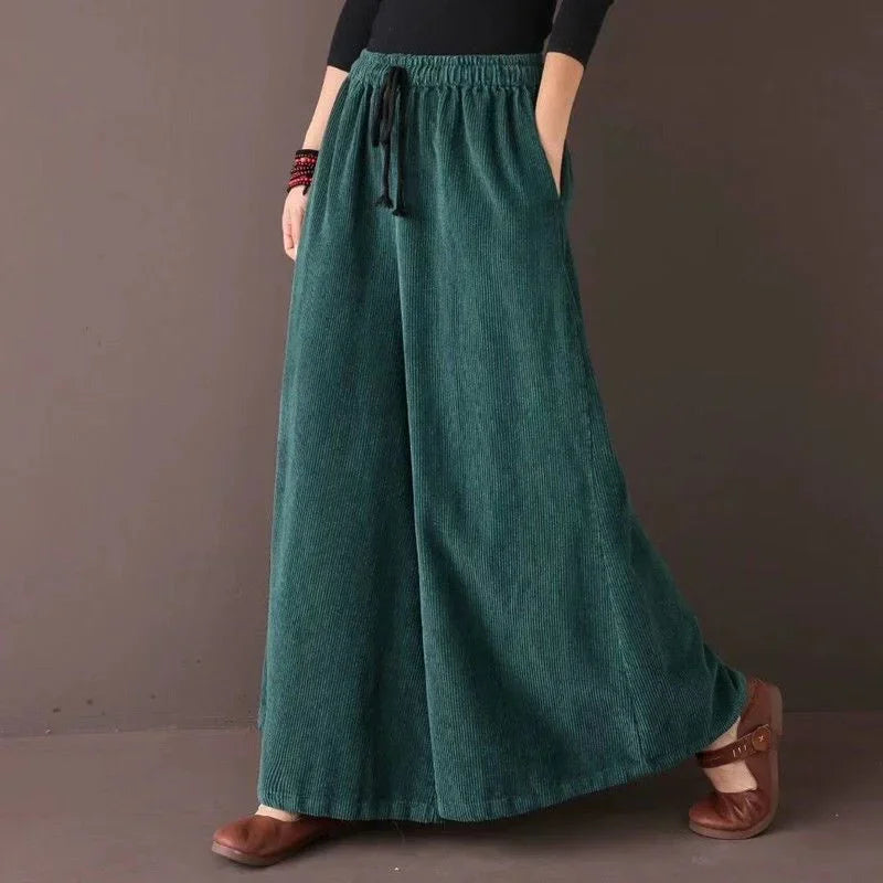 Women High Waisted Corduroy Pants