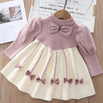 Girls' Winter Knitted Dress