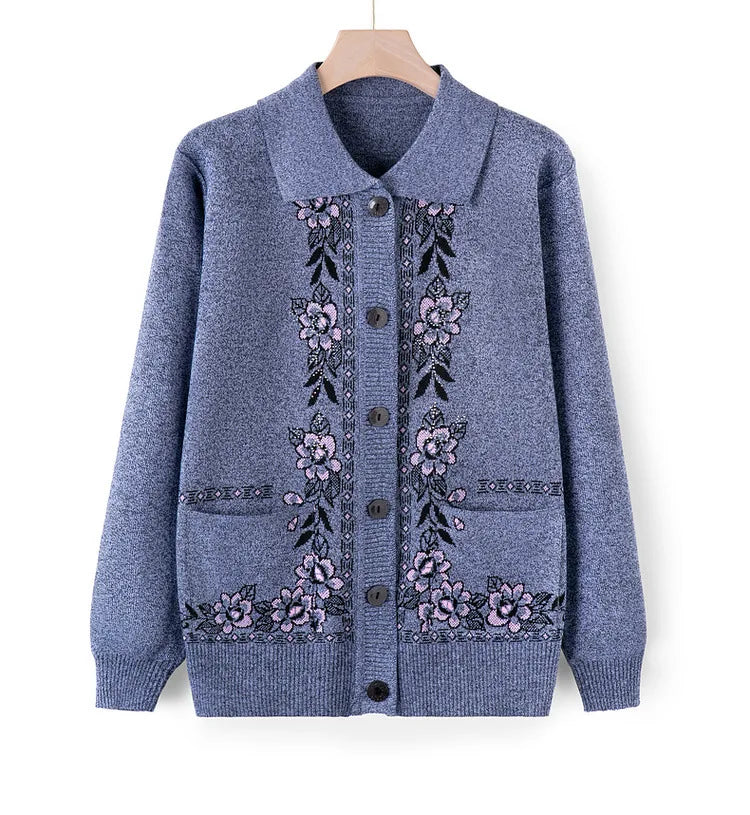 Lapel Woolen Knitted Cardigan