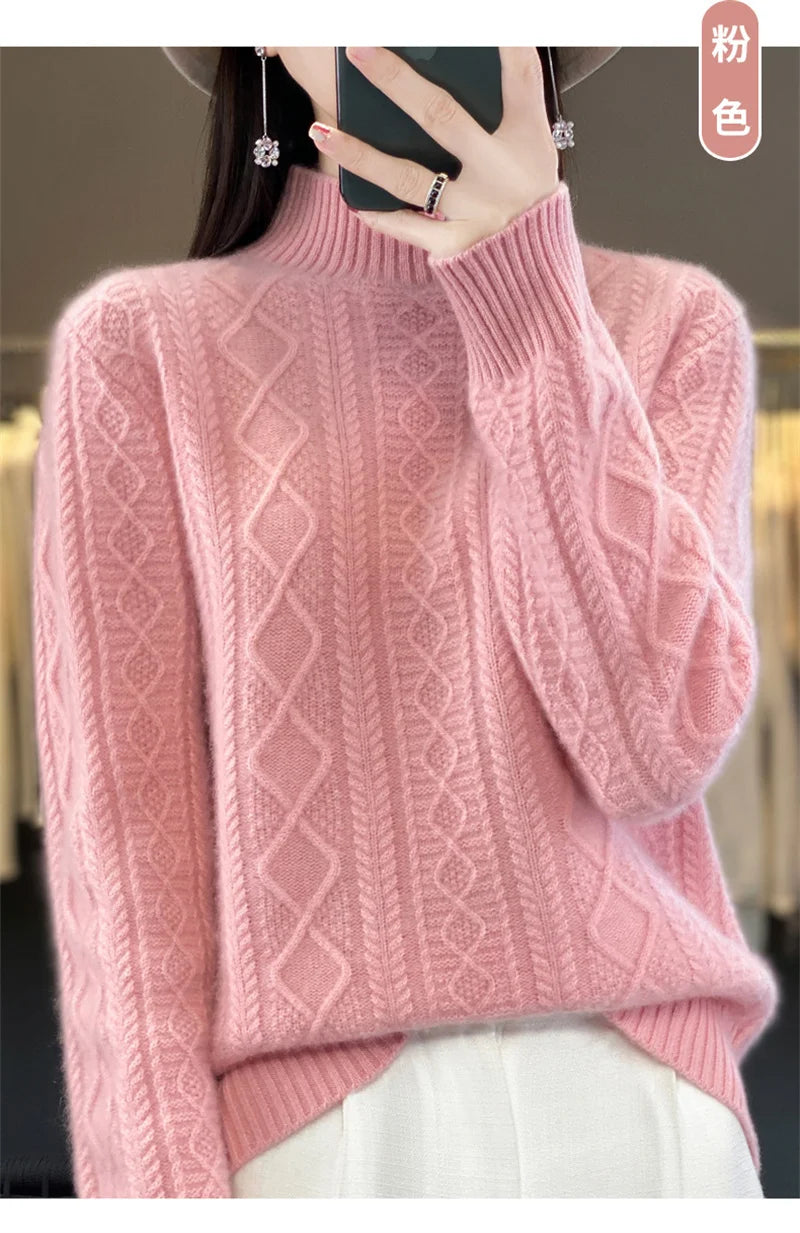 Women's Long Sleeve Knitted Sweater