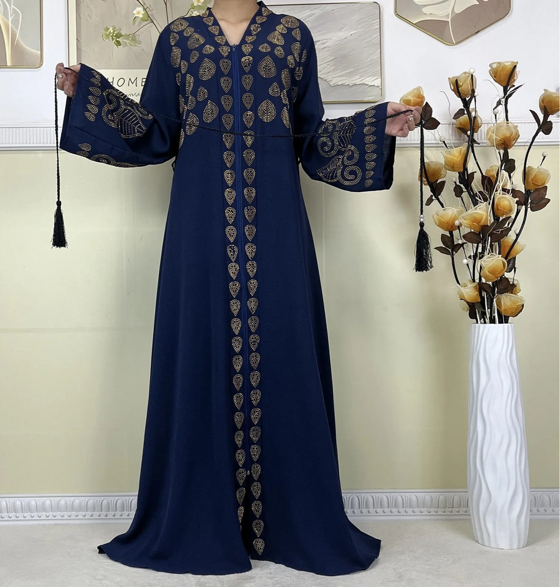 Elegant Muslim Abaya with Turban