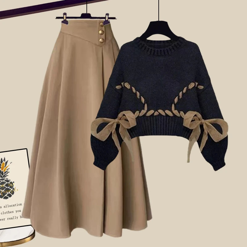 Winter Women's Sweater & Skirt Set