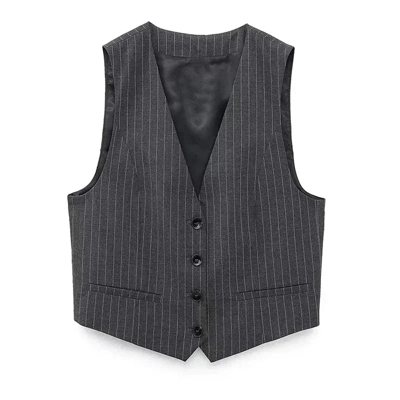 Women's Striped Blazer Set