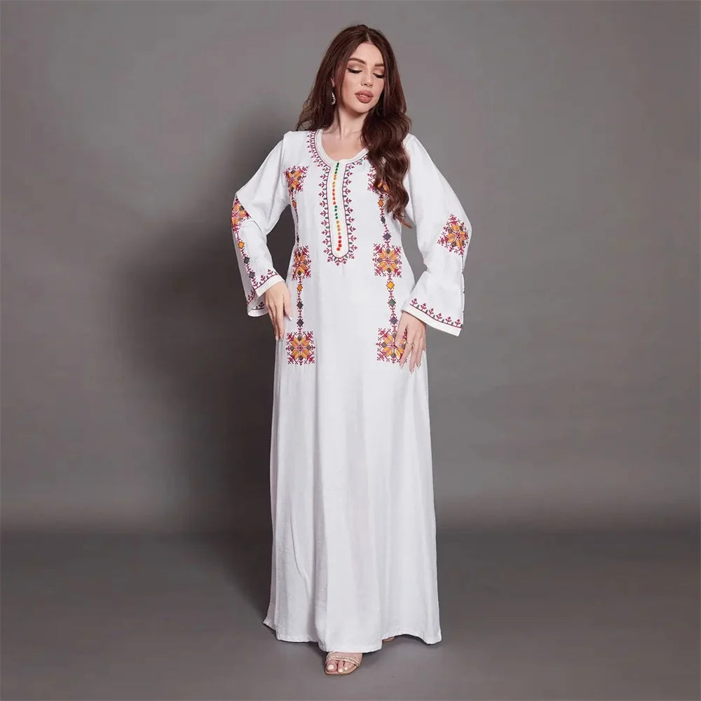 Arabic Embroidery Ramadan Abaya