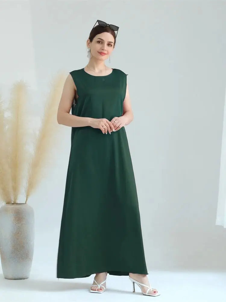 Silky Satin Abaya Dress 2024