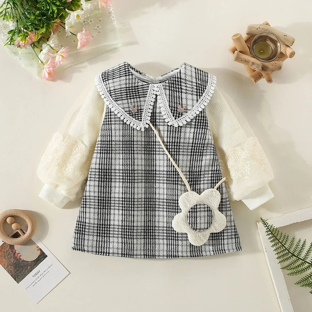 Winter Baby Girl Plaid Dress