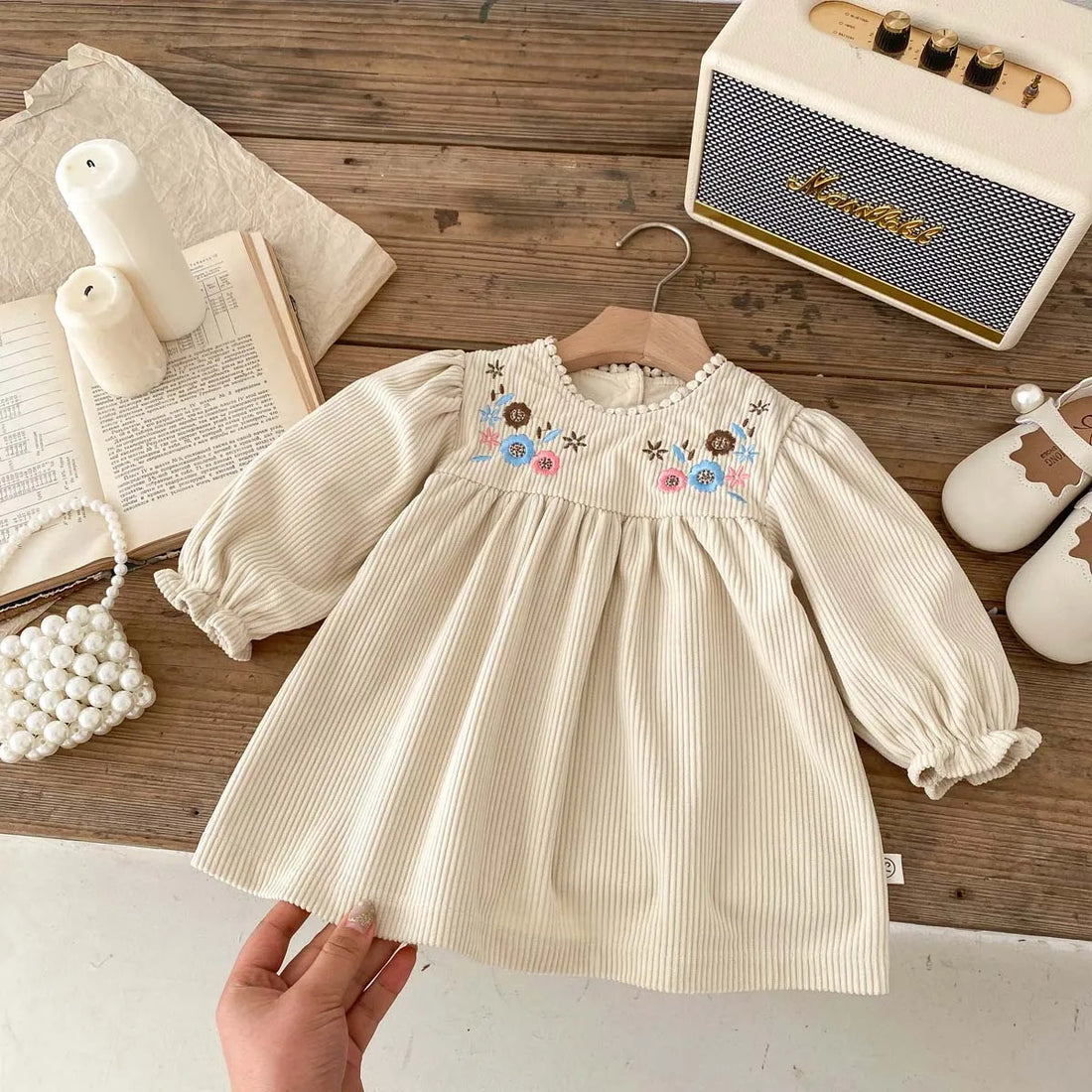 Spring Baby Princess Corduroy Dress