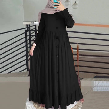 2024 Retro Cotton Abaya Dress