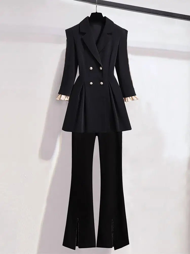 Women's Double-Breasted Suit Set