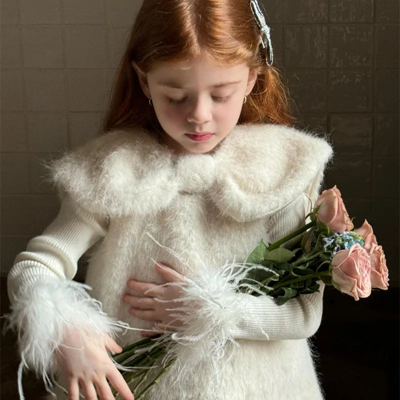 Girls Cotton Bow Party Dress