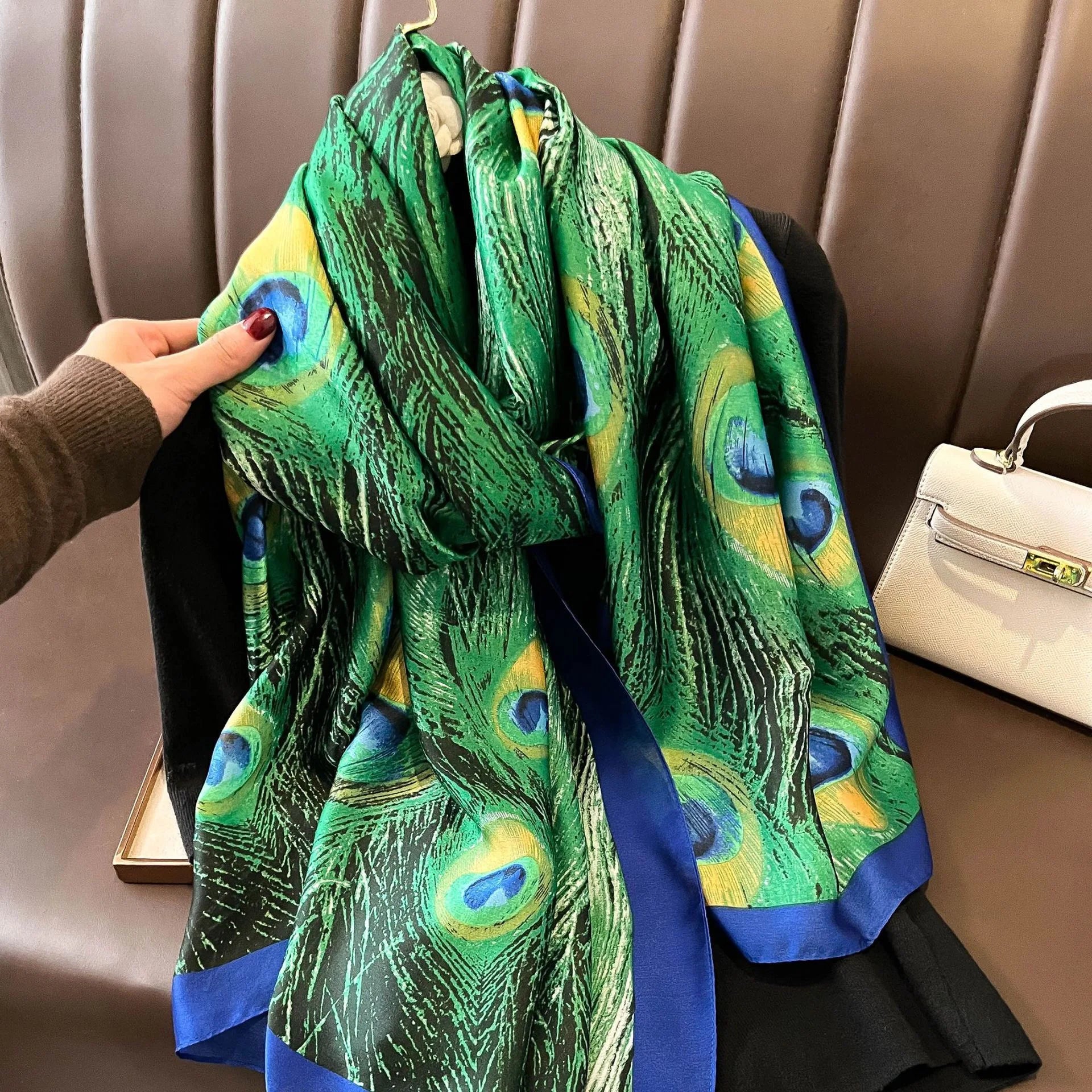Women Luxury Silk Large Scarf