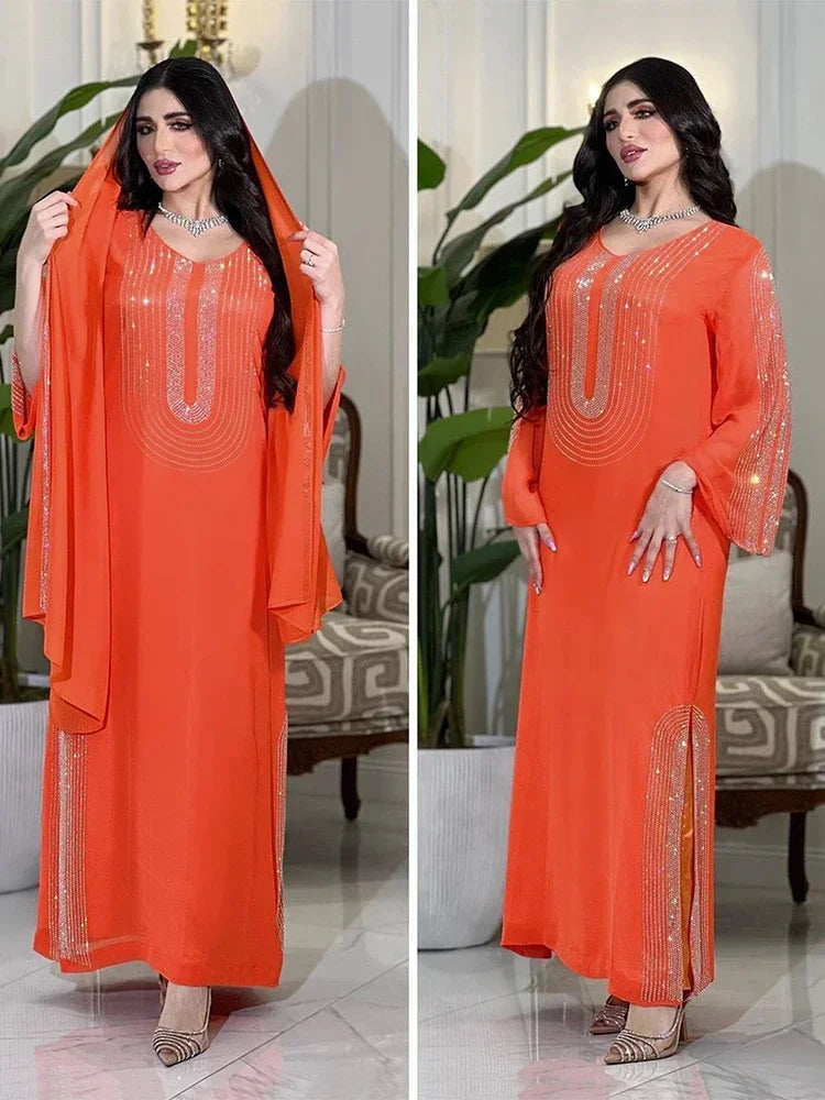 Saudi Diamond Hijab Abaya