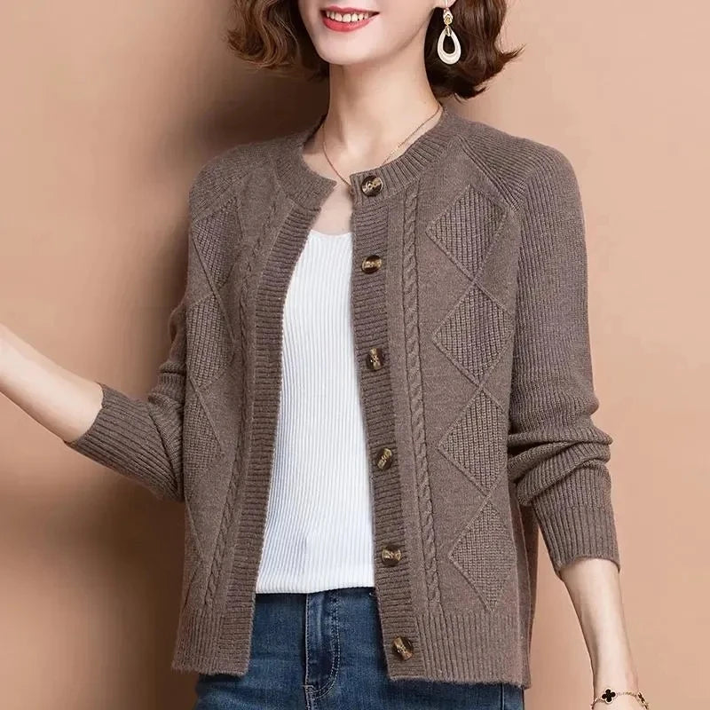 Elegant Knitted Cardigan Jacket