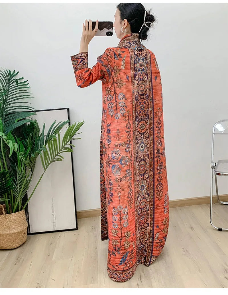 Pleated Long Sleeve Abaya